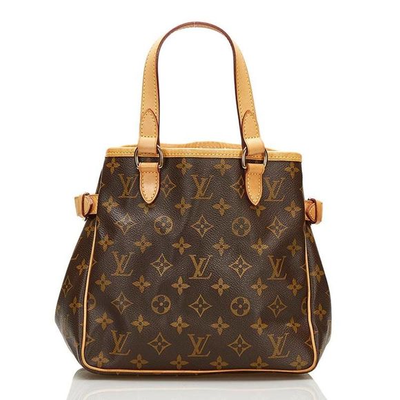 Louis Vuitton Monogram Batignolles Handbag PVC Leather Brown